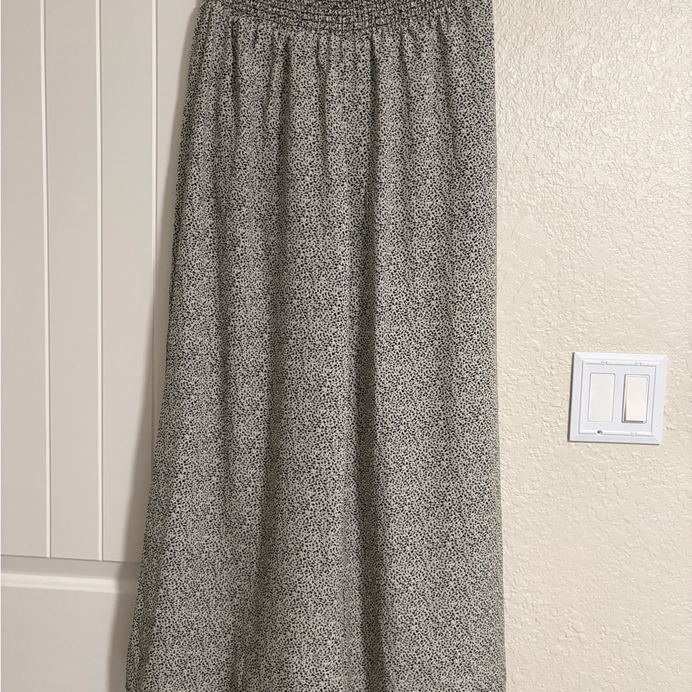 Sienna Sky Black and White Maxi wide leg pants.